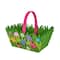 12.25" Easter Egg, Grass & Flower Felt Basket by Creatology™